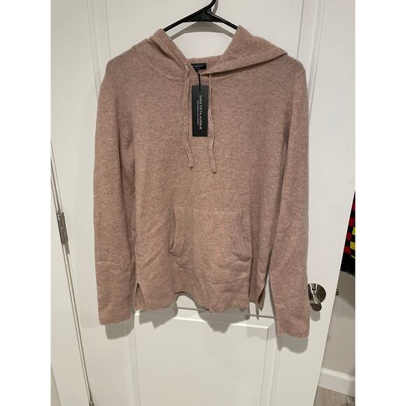Saks Fifth Avenue Cashmere sweater with hood size medium unicorn nwt - Picture 2 of 9